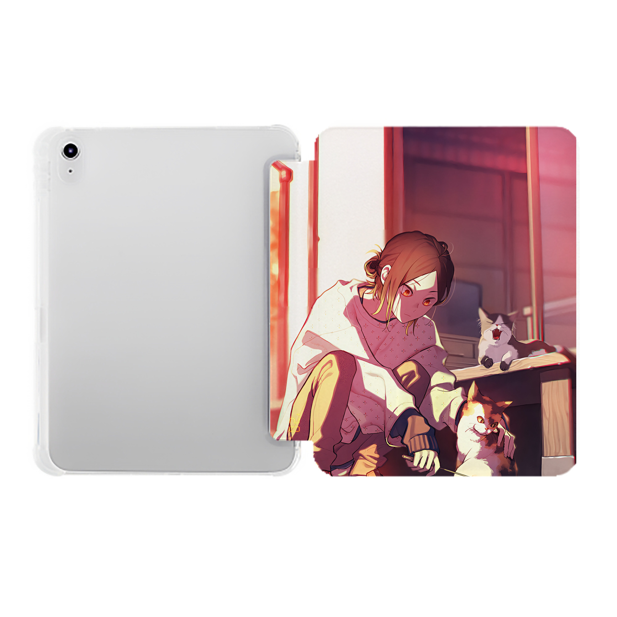 （画像用） ハイキュー!! Haikyu!! IPad ケース ペン収納付き 三つ折りスタンド PUレザー×シリコン 対応機種9.5/10.5/10.9インチ